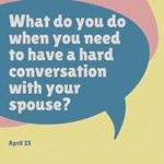 Question: What to you do when you need to have a potentially hard talk with your spouse?
Give them a head's up, "Hey I need to talk with you about something tonight" ? .
Just jump right in whenever the need arises? .
Schedule hard talks regularly? .
Hit them with the hard stuff in the car when they can't run away? .
Nothing because you avoid hard conversations like the plague? .
I know you've all got expertise and I want to hear it! (and your answer may be featured on our upcoming podcast episode :) ) . .
#hardconversations #communicationinmarriage #communicationiskey