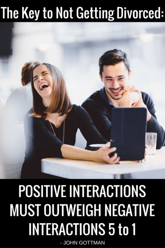 Marriage Expert John Gottman is able to predict divorce with 95% accuracy with his magic ratio of 5:1 positive to negative interactions. Click through to learn how to cultivate more positive interactions.