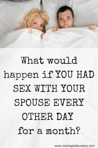 What would hapen if you had sex every ohter day with your partner? Amazing things! Click through to read all about it.
