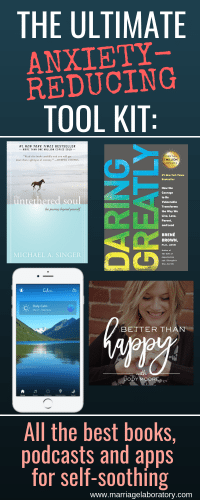The Ultimate Anxiety-Reducing Tool Kit: All the best books, podcasts and apps for self soothing. Click through to see more of my favorite de-stressing resources.